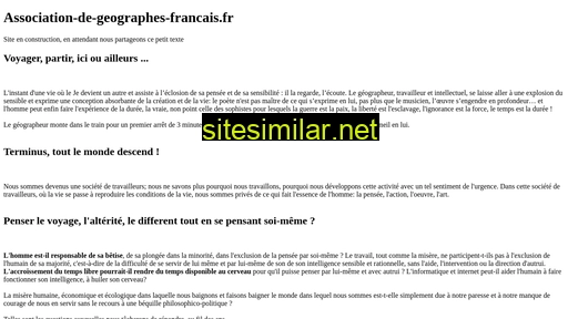 Association-de-geographes-francais similar sites