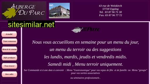 aubergeduparcepping.fr alternative sites