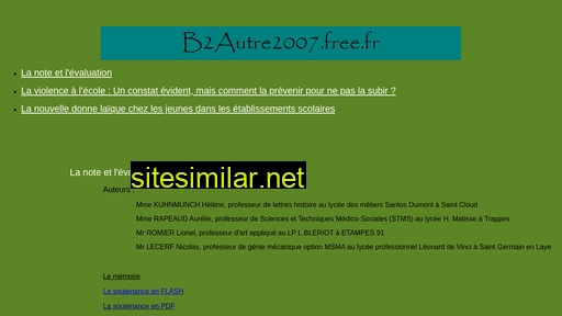 b2autre2007.free.fr alternative sites