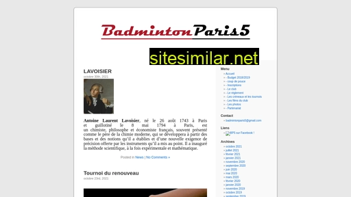 badmintonparis5.fr alternative sites