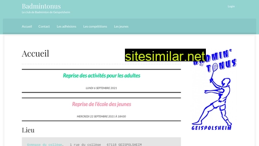 badmintonus.fr alternative sites