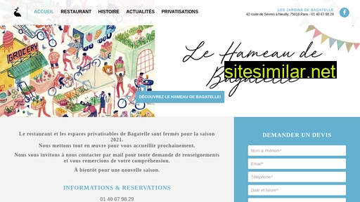 bagatellelerestaurant.fr alternative sites