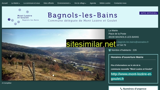 bagnols-les-bains.fr alternative sites