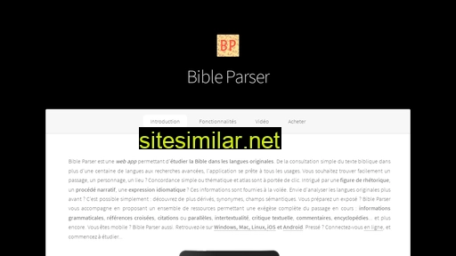 Bibleparser similar sites