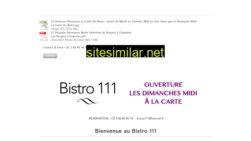 Bistro111 similar sites