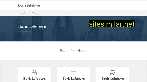 boris-lefebvre.fr alternative sites