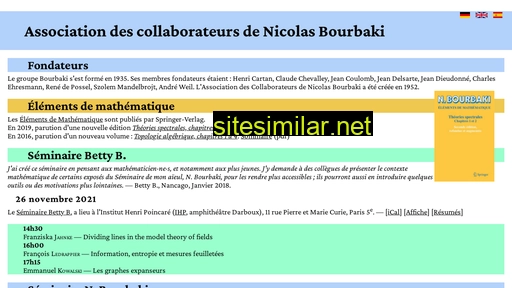 bourbaki.fr alternative sites