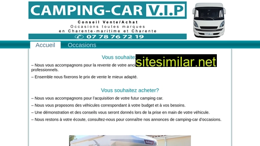camping-car-vip.fr alternative sites