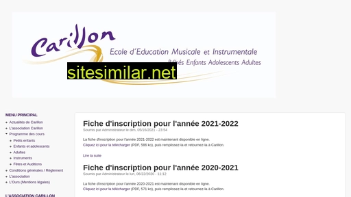 carillon.asso.fr alternative sites