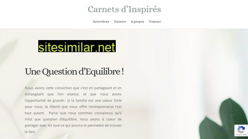 carnetsdinspires.fr alternative sites
