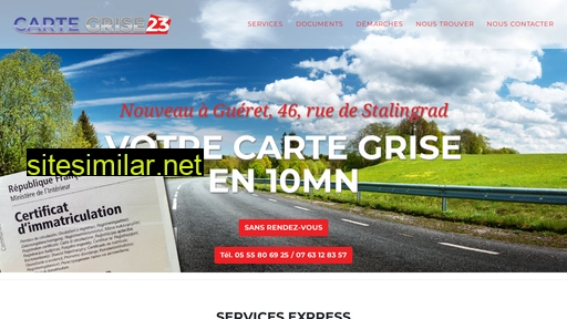 cartegrise23.fr alternative sites