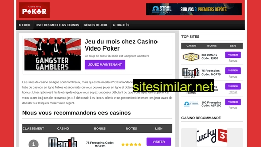 casinovideopoker.fr alternative sites