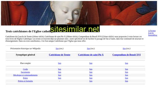 catechisme.free.fr alternative sites