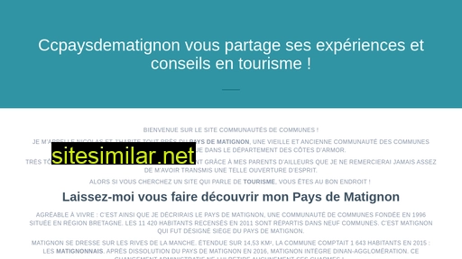 ccpaysdematignon.fr alternative sites