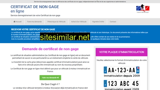 Certificat-nongage-gouv similar sites
