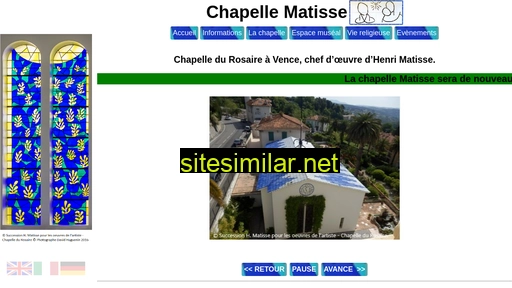 chapellematisse.fr alternative sites