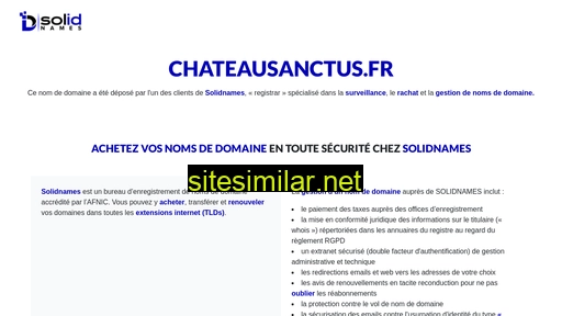 chateausanctus.fr alternative sites