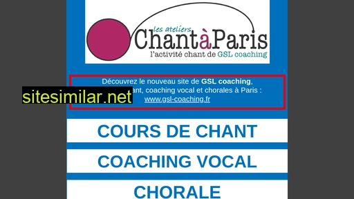 chant-paris.fr alternative sites