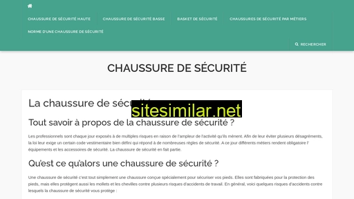 chaussuredesecurite.fr alternative sites