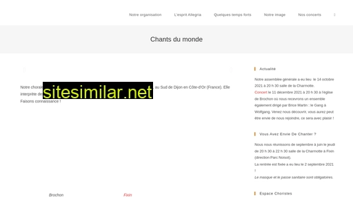 chorale-allegria.fr alternative sites