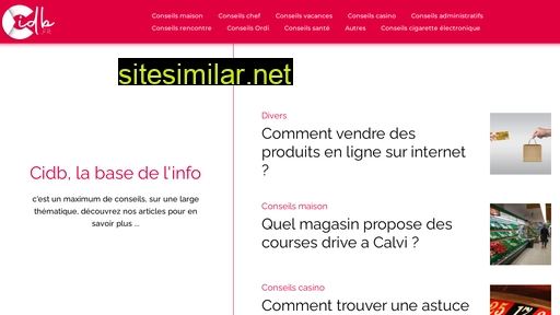 cidb.fr alternative sites