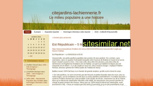 citejardins-lachiennerie.fr alternative sites