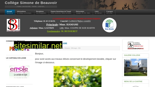 clg-simonedebeauvoir.fr alternative sites