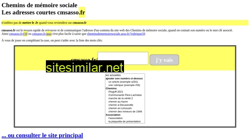 cmsasso.fr alternative sites