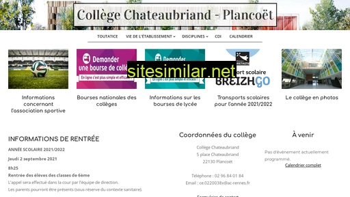 college-chateaubriand-plancoet.fr alternative sites