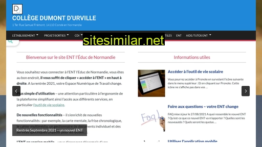 collegedumontdurville.fr alternative sites