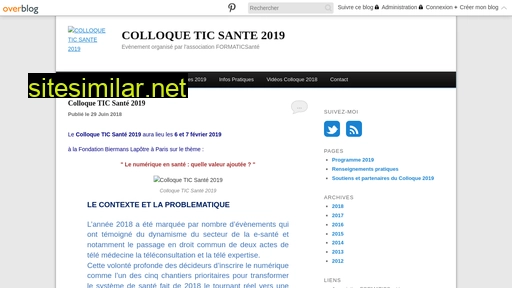 colloqueticsante.fr alternative sites