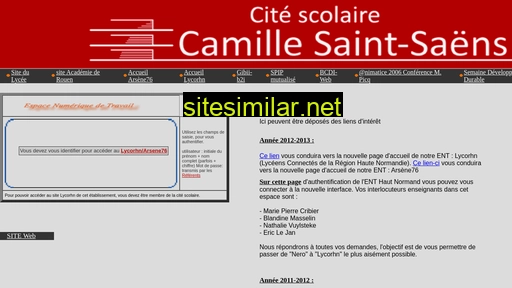 collegelyceecamillesaintsaens.fr alternative sites