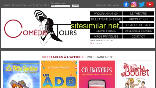 comediedetours.fr alternative sites