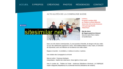 compagnie-koine.fr alternative sites