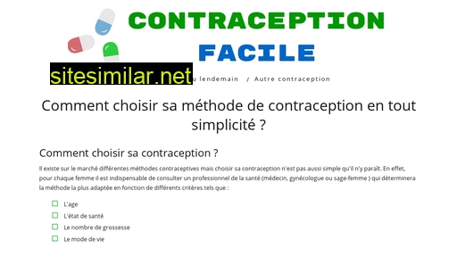 contraceptionfacile.fr alternative sites