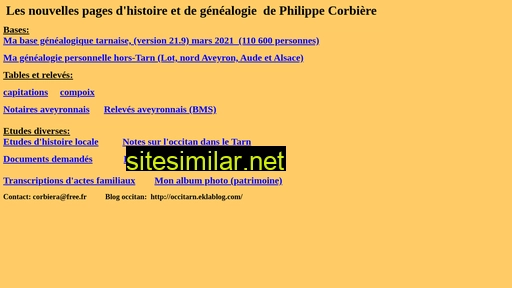 corbiera.free.fr alternative sites