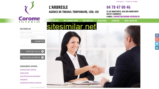 corome-interim.fr alternative sites