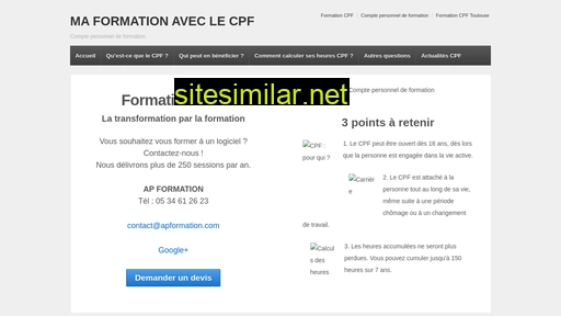 cpfformation.formationswebmaster.fr alternative sites