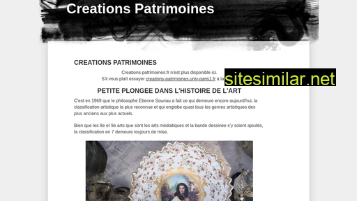 creations-patrimoines.fr alternative sites