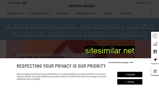 creteil-soleil.klepierre.fr alternative sites