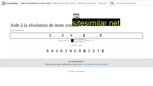 cruciverbe.fr alternative sites