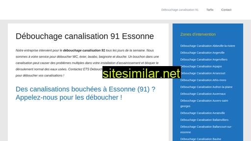 debouchage-canalisation-91.fr alternative sites