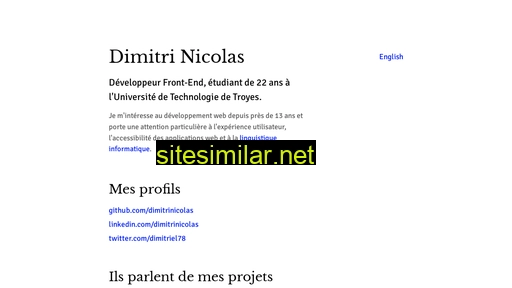 Dimitrinicolas similar sites