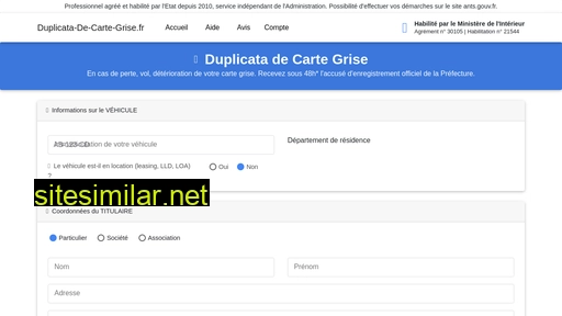 duplicata-de-carte-grise.fr alternative sites