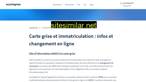 ecartegrise.fr alternative sites