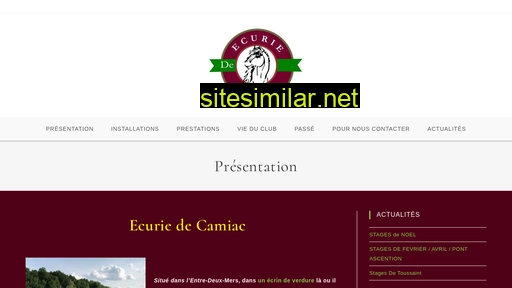 ecuriedecamiac.fr alternative sites