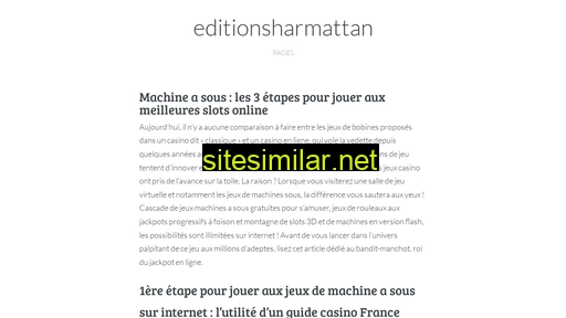 editionsharmattan.fr alternative sites