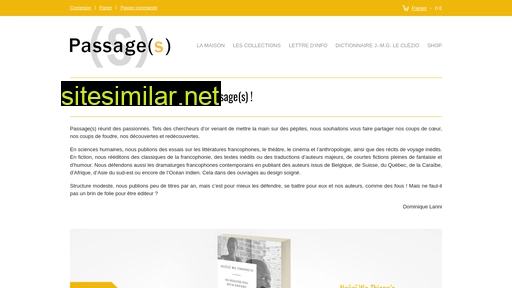 editionspassages.fr alternative sites