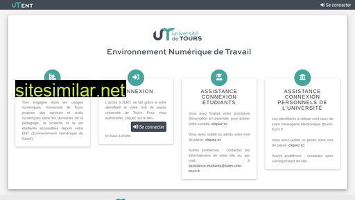 ent.univ-tours.fr alternative sites
