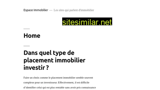 espaceimmobilier.fr alternative sites